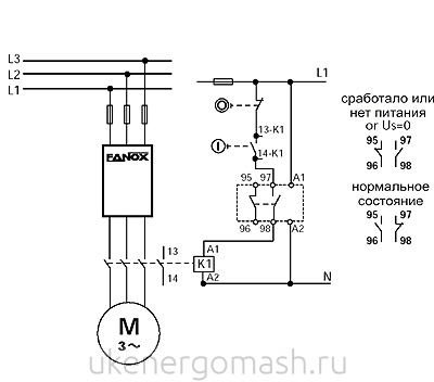 Схема подключения серии P, PF без токового трансформатора Схема подключения серии P, PF без токового трансформатора