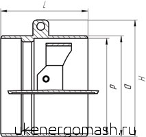 Чертеж Клапана обратного 19с47нж под приварку Чертеж Клапана обратного 19с47нж под приварку