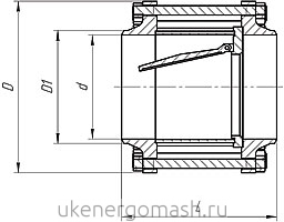 Чертеж клапана 19с38нж межфланцевого Чертеж клапана 19с38нж межфланцевого