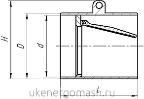 Чертеж клапана 19с38нж 100-1000 Чертеж клапана 19с38нж 100-1000