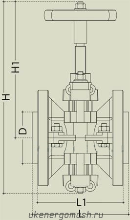 Шланговая задвижка GS 1 чертеж
